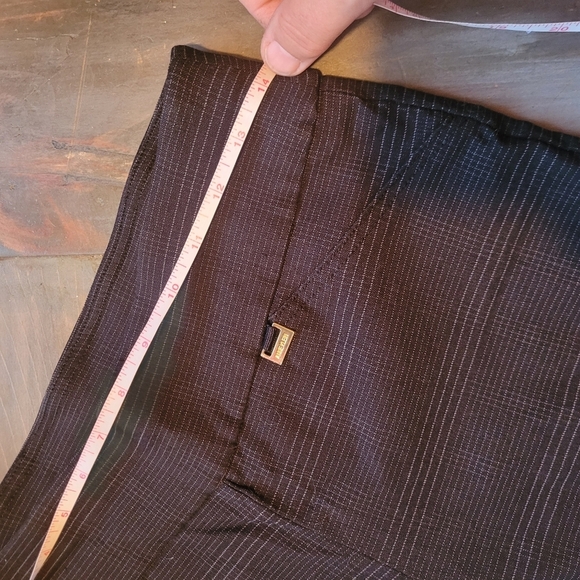 Anne Klein Black Plaid Striped Pants 4 - Picture 8 of 9